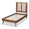 Baxton Studio Takeo Mid-Century Modern Transitional Ash Walnut Finished Wood Twin Size Platform Bed 180-11150-11159-Zoro - alternate 7